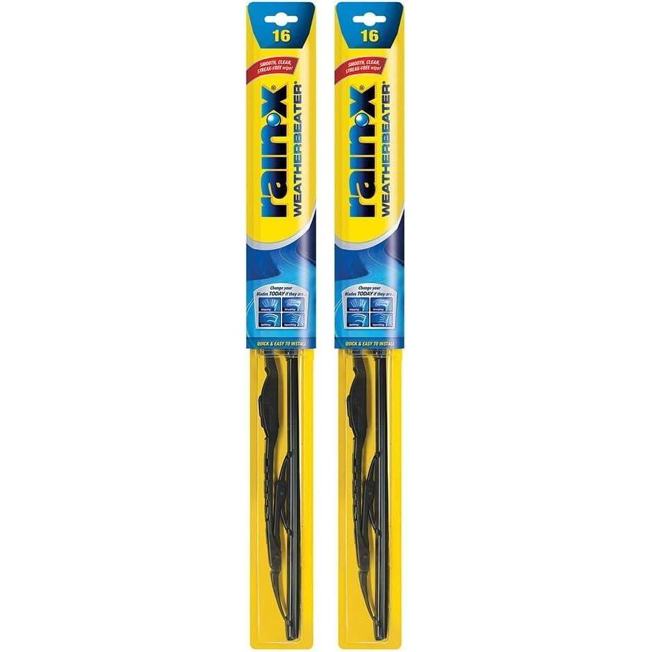 Rain-X 820146 WeatherBeater Wiper Blades, 24″ and 20″ Windshield Wipers (Pack of 2), Automotive Replacement Windshield Wiper Blades That Meet Or Exceed OEM Quality And Durability Standards(16″ (Pack of 2))