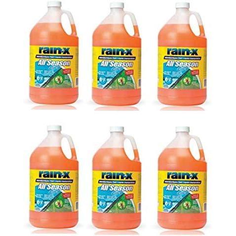 Rain-X All Season 0°F 2-in-1 De-Icer & Bug Remover Windshield Washer Fluid – 1 Gallon (Pack of 6)(128 Fl Oz (Pack of 1))