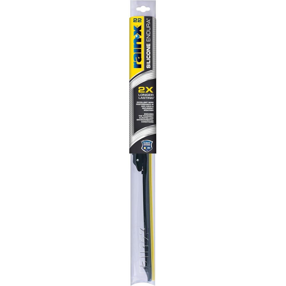 Rain-X 830122 Silicone Endura Wiper Blades, 22 Inch Windshield Wipers (Pack of 1), Automotive Replacement Windshield Wiper Blades With Two Times Longer-Lasting Resilient Silicone Rubber Squeegee(22″)