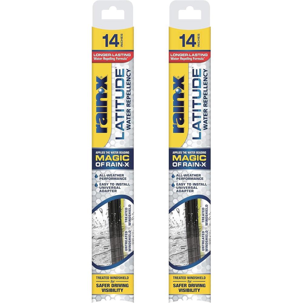Rain-X 810161 Repellency Water Repellent Wiper Blades, 26″ & 18″ Windshield Wipers, All Weather Streak-Free for Enhanced Visibility w/ Water Repellency Formula(14″ and 14″)