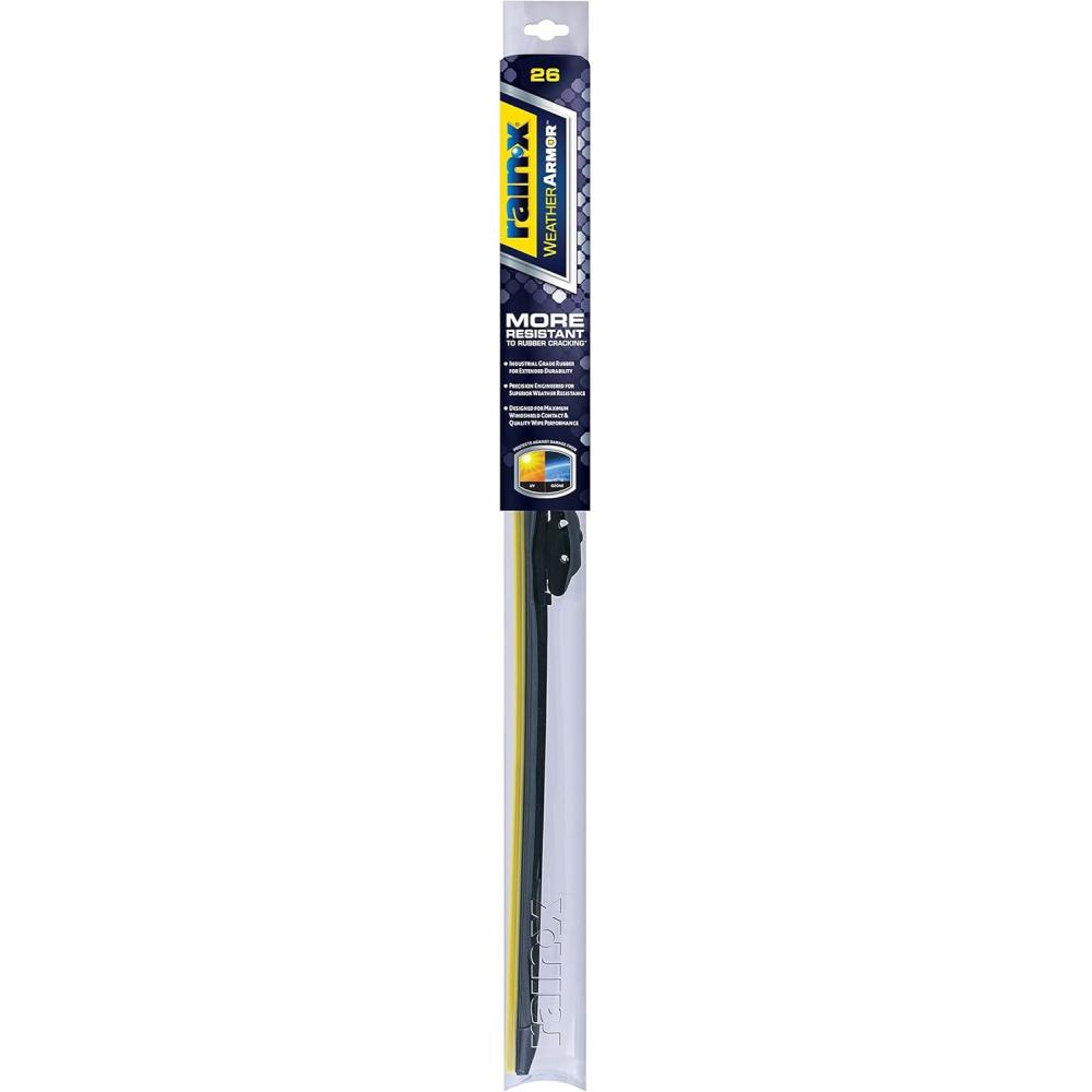 Rain-X 830221 WeatherArmor Beam Wiper Blades, 21 Inch Windshield Wipers (Pack of 1), Automotive Replacement Windshield Wiper Blades With Industrial Grade Synthetic Rubber Squeegee(26″)