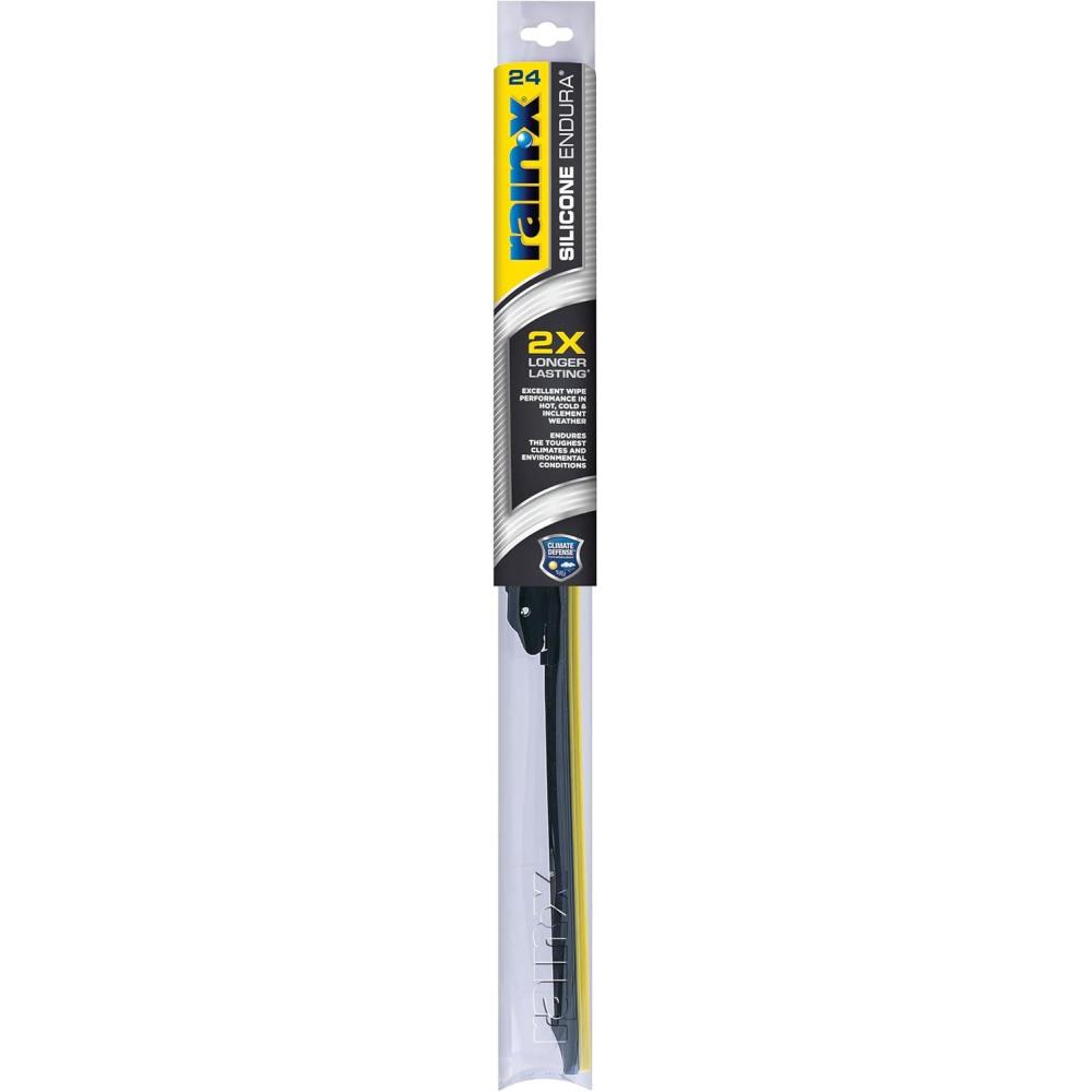 Rain-X 830119 Silicone Endura Wiper Blades, 19 Inch Windshield Wipers (Pack of 1), Automotive Replacement Windshield Wiper Blades With Two Times Longer-Lasting Resilient Silicone Rubber Squeegee(24″)