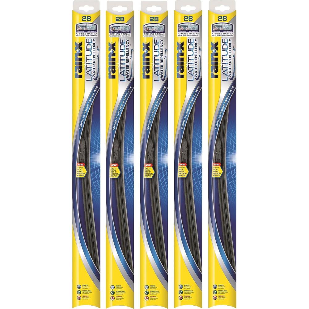 Rain-X 5079283-2-5PK Latitude 2-IN-1 Water Repellency Wiper Blade, 17″ (Pack of 5)