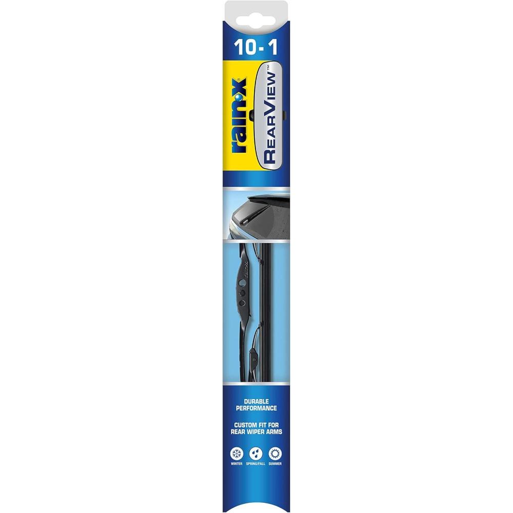 Rain-X 850019 RearView 10-1 Rear Wiper Blade, 10 Inch Conventional Rear Wiper Blade, Fits J-Hook (Pack Of 1), Automotive Replacement Wiper Blades That Meet Or Exceed OEM Quality And Design Standards(Conventional)