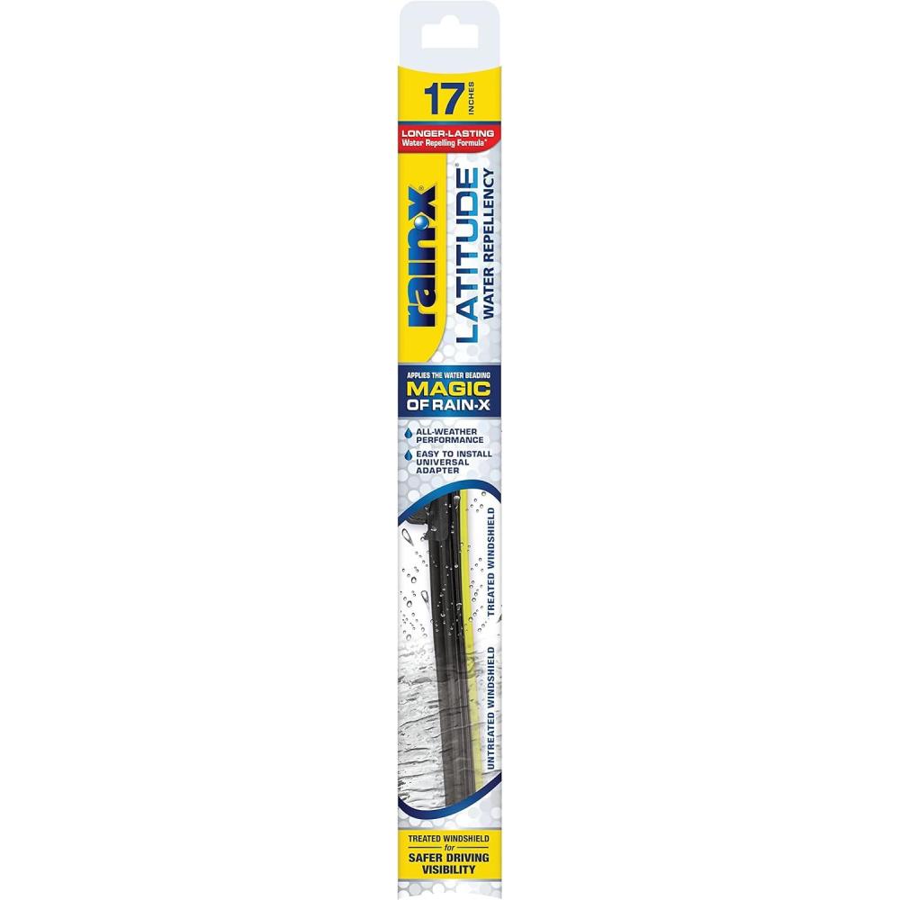 Rain-X 810161 Repellency Water Repellent Wiper Blades, 26″ & 18″ Windshield Wipers, All Weather Streak-Free for Enhanced Visibility w/ Water Repellency Formula(17″)