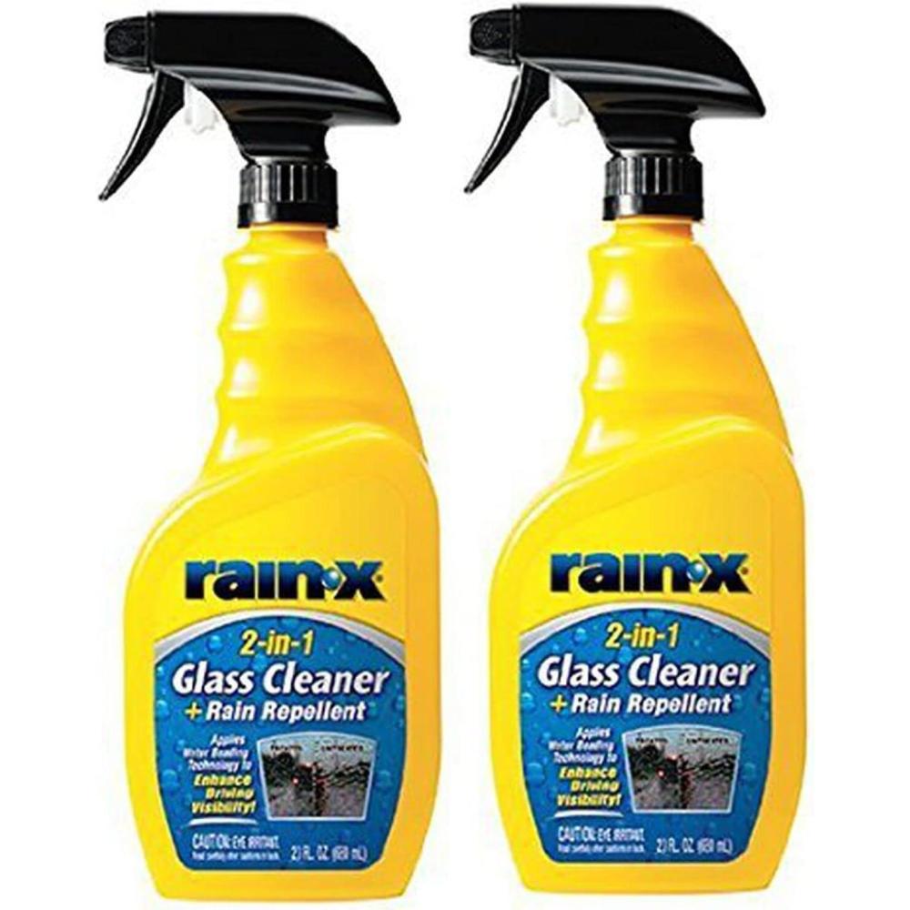 Rain-X 5071268 2-in-1 Glass Cleaner and Rain Repellant – 23 oz, 2- Pack