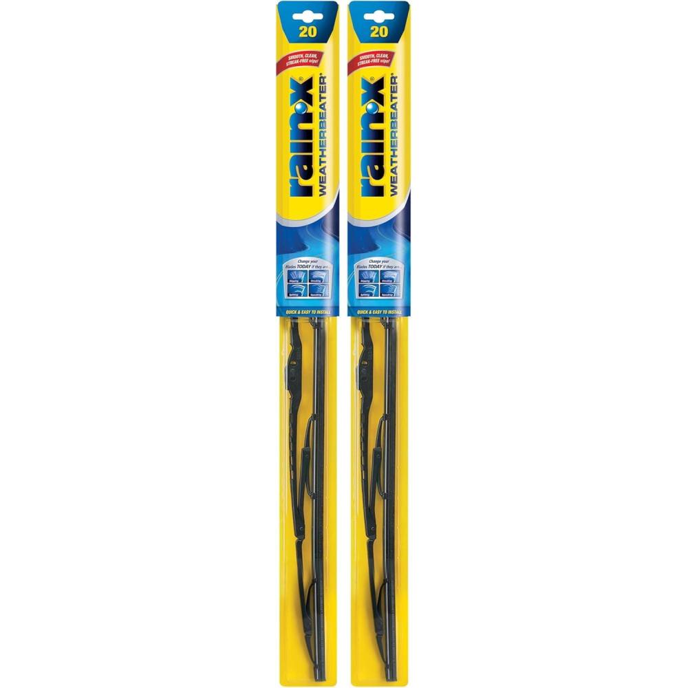 Rain-X 820146 WeatherBeater Wiper Blades, 24″ and 20″ Windshield Wipers (Pack of 2), Automotive Replacement Windshield Wiper Blades That Meet Or Exceed OEM Quality And Durability Standards(20″ (Pack of 2))