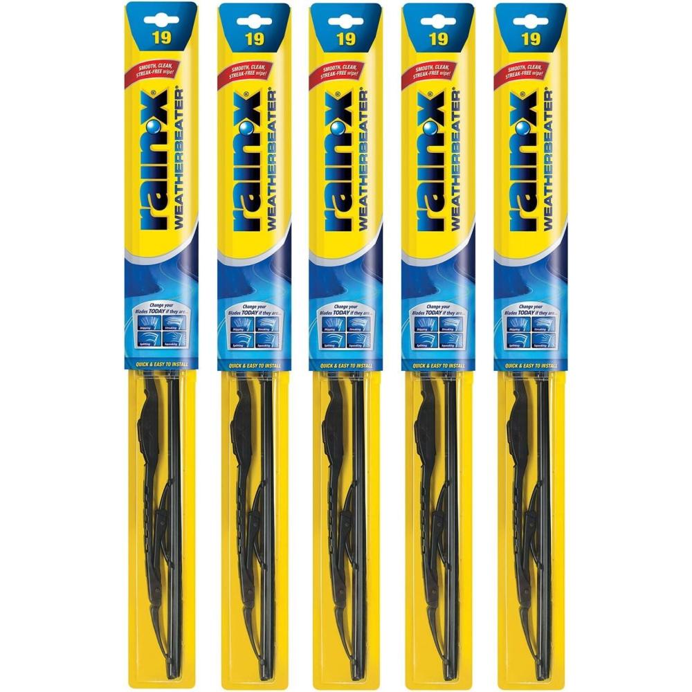Rain-X RX30220-5PK Weatherbeater Wiper Blade – 20″ Windshield Wipers (Pack Of 5), Automotive Replacement Windshield Wiper Blades That Meet Or Exceed OEM Quality And Durability Standards(19-Inches)