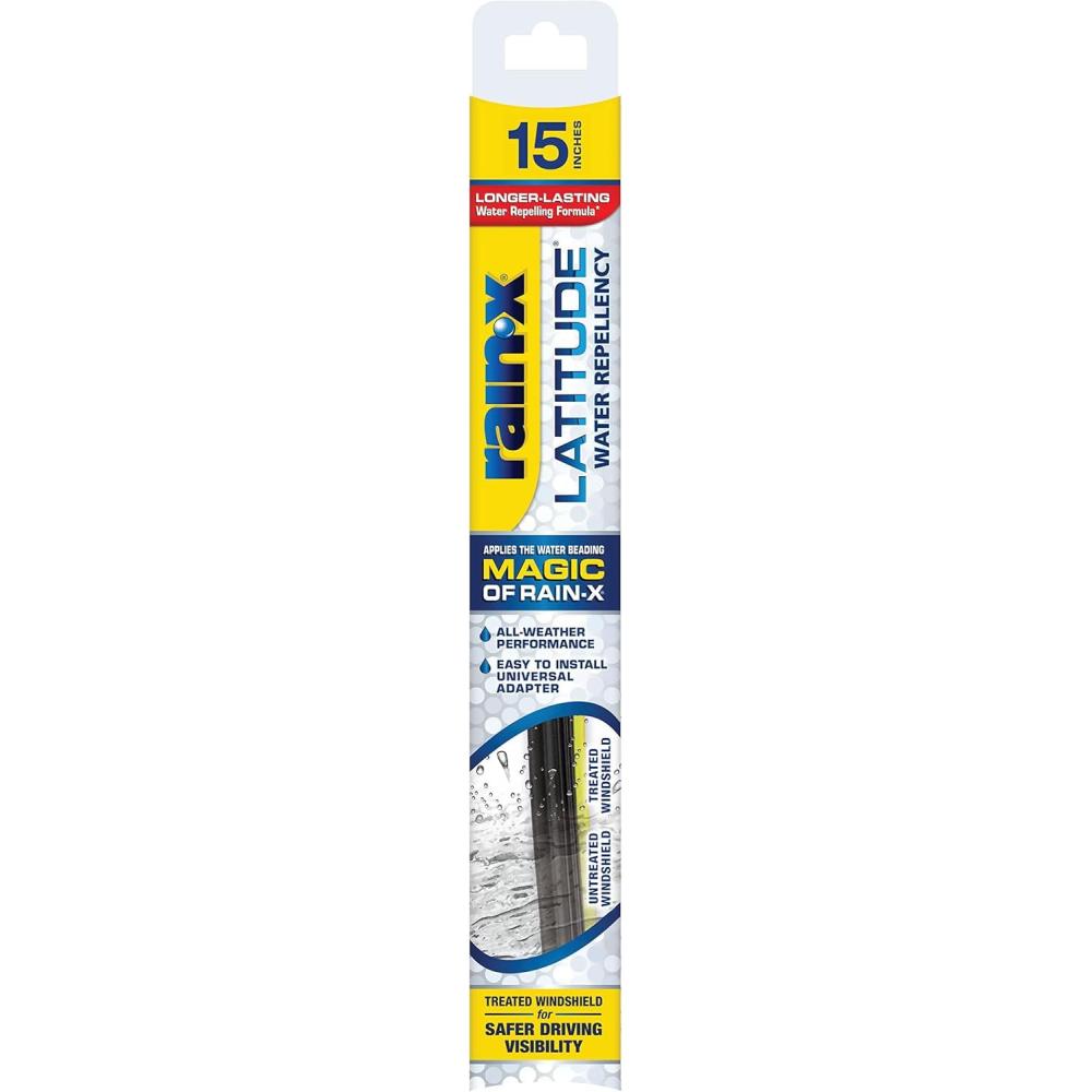 Rain-X 810161 Repellency Water Repellent Wiper Blades, 26″ & 18″ Windshield Wipers, All Weather Streak-Free for Enhanced Visibility w/ Water Repellency Formula(15″)
