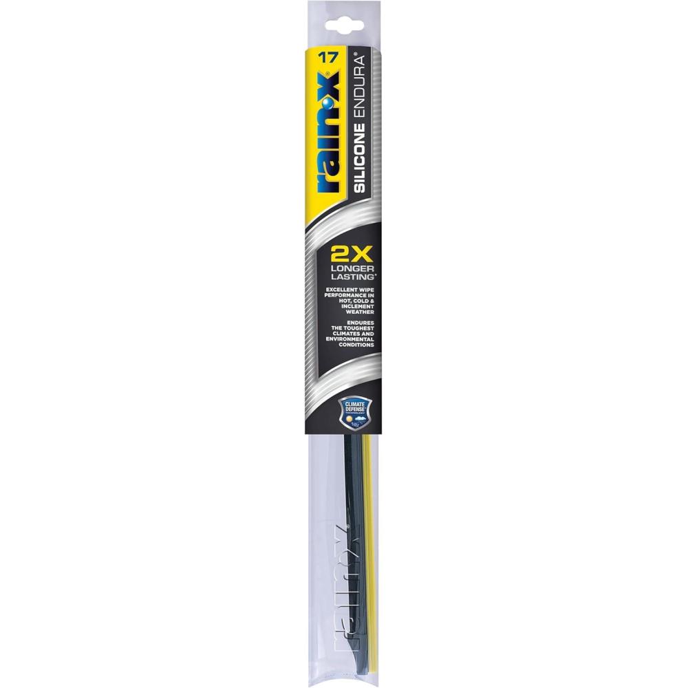 Rain-X 830122 Silicone Endura Wiper Blades, 22 Inch Windshield Wipers (Pack of 1), Automotive Replacement Windshield Wiper Blades With Two Times Longer-Lasting Resilient Silicone Rubber Squeegee(17″)