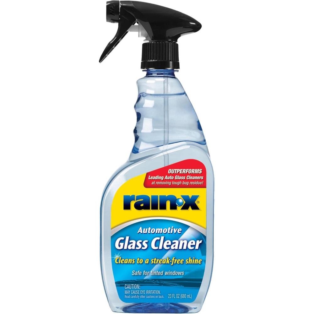 Rain-X RainX 630018 Glass Cleaner, Concentrated Streak-Free Formula for Car Windows, Windshield & Mirrors, Removes Bug Residue, Road Grime & Smoke Film – 23 Fl Oz(23 Fl Oz (Pack of 1))