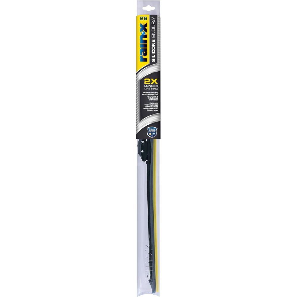 Rain-X 830126 Silicone Endura Wiper Blades, 26 Inch Windshield Wipers (Pack of 1), Automotive Replacement Windshield Wiper Blades With Two Times Longer-Lasting Resilient Silicone Rubber Squeegee(26″)