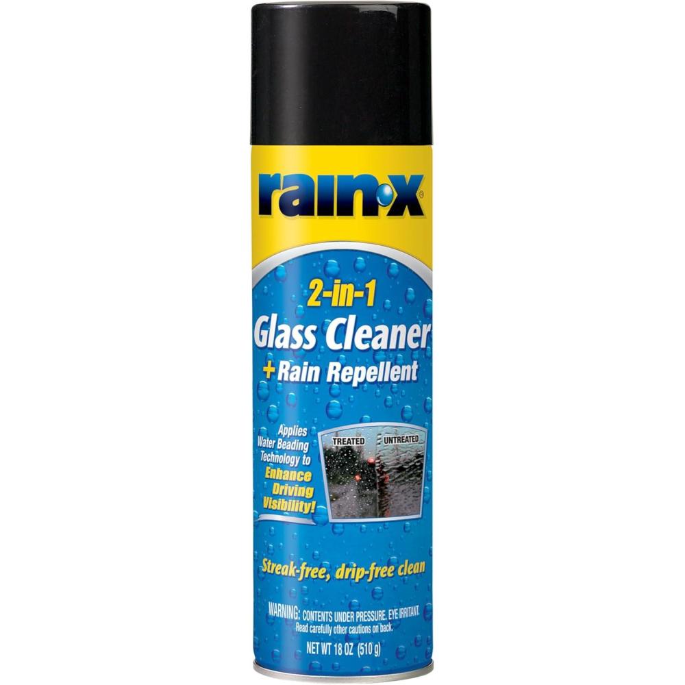 Rain-X 5080233 2-In-1 Glass Cleaner Plus Rain Repellent, 18 Ounce , BLUE(18 Fl. Oz.)