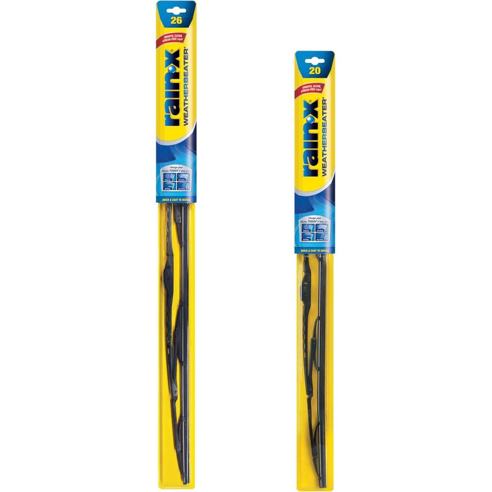 Rain-X 820146 WeatherBeater Wiper Blades, 24″ and 20″ Windshield Wipers (Pack of 2), Automotive Replacement Windshield Wiper Blades That Meet Or Exceed OEM Quality And Durability Standards(26″ and 20″)