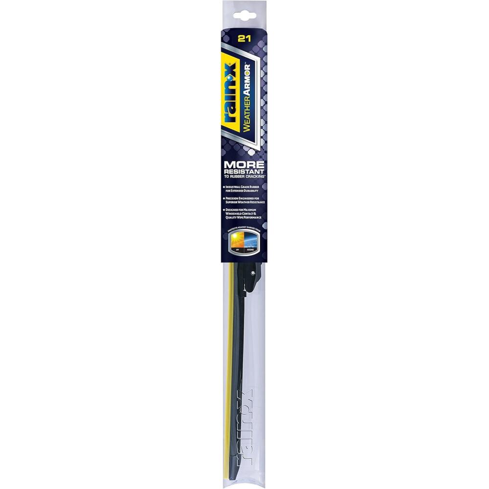 Rain-X 830221 WeatherArmor Beam Wiper Blades, 21 Inch Windshield Wipers (Pack of 1), Automotive Replacement Windshield Wiper Blades With Industrial Grade Synthetic Rubber Squeegee(21″)
