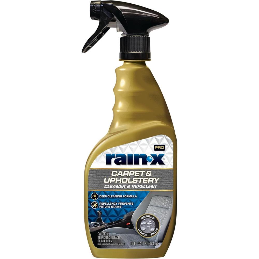 Rain-X 620232SRP All-Interior Cleaner Protectant & Repellent for Car Interiors, Cleans + Repels Liquid Spills & Dust without Residue, Cherry Scent 16 Fl Oz.(Carpet & Upholstery Cleaner)