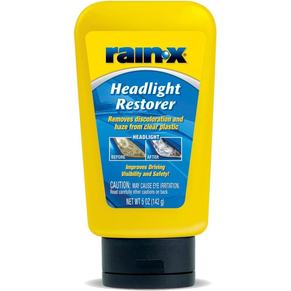 Rain-X 610200 2-Step Headlight Restorer Kit, Restores Clarity of Headlights Preventing Oxidation & Discoloration, Quick & Effective in Just 15 Mins with No Tools or Tape Required(Headlight Restorer Treatment)