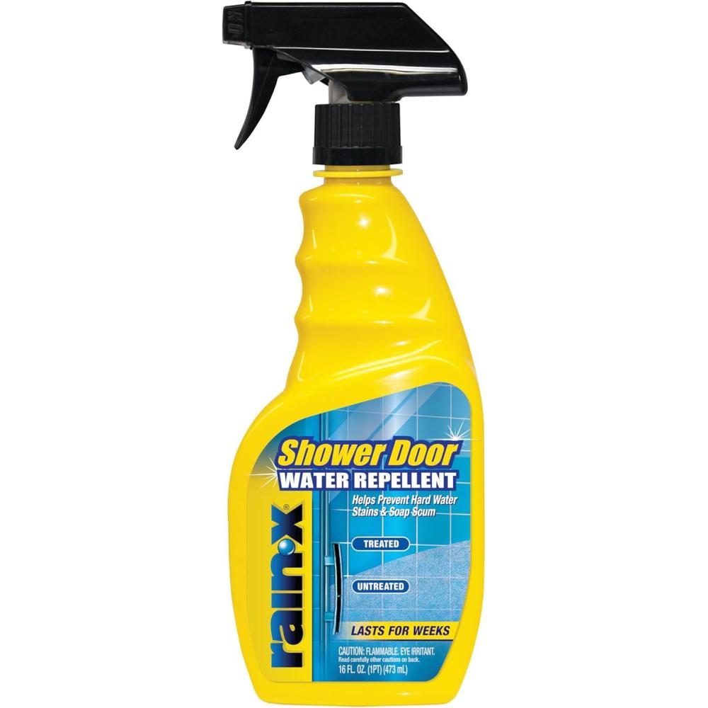 Rain-X 630542 Shower Door Water Repellent, Protects Glass Shower & Doors From Soap Residue And Hard Water Stains Leaving Your Bathroom Beautiful (Pack of 2)(16 Fl Oz (Pack of 1))