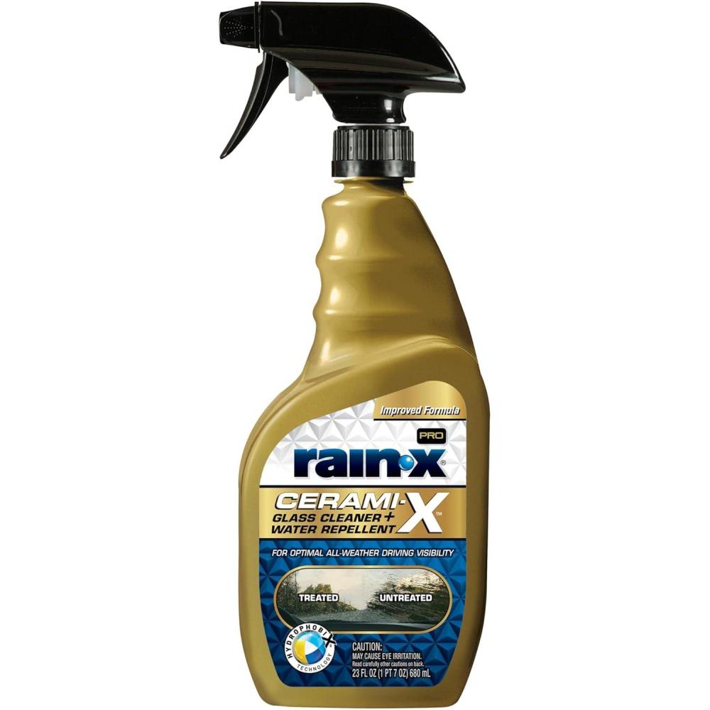 Rain-X 630178 Cerami-X Glass Cleaner + Water Repellent, 16oz – Cleaning Effectively While Remaining Streak Free, Protecting Against Contaminants and Stains(23 Fl Oz (Pack of 1))