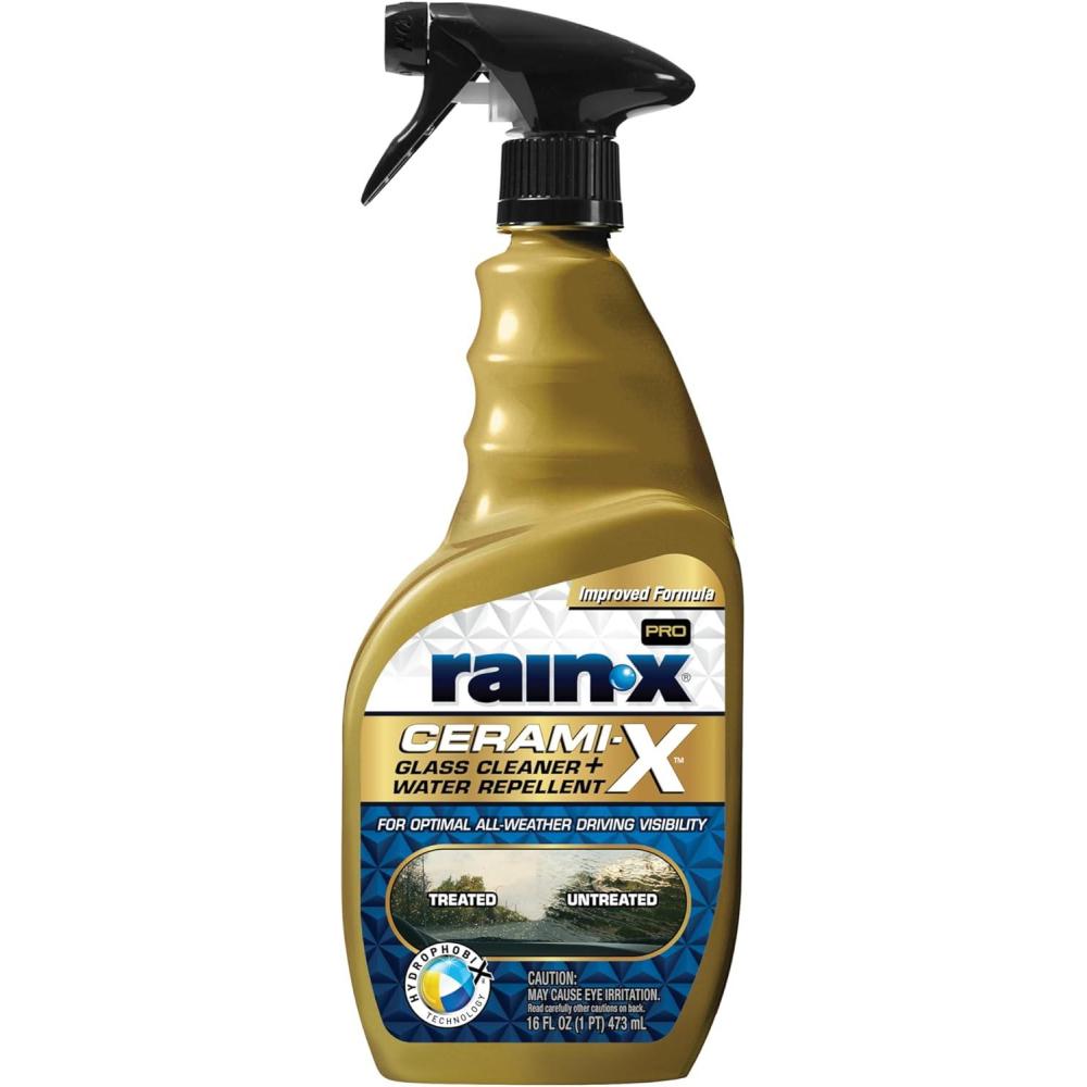 Rain-X 630178 Cerami-X Glass Cleaner + Water Repellent, 16oz – Cleaning Effectively While Remaining Streak Free, Protecting Against Contaminants and Stains(16 Fl Oz (Pack of 1))