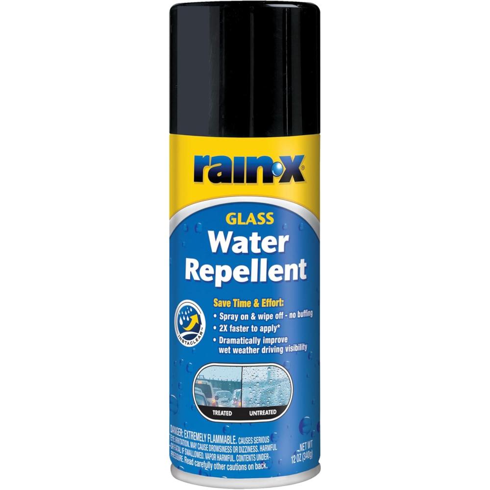 Rain-X 800002243 Glass Treatment, 7 oz. – Exterior Glass Treatment To Dramatically Improve Wet Weather Driving Visibility During All Weather Conditions(Aerosol Bottle)